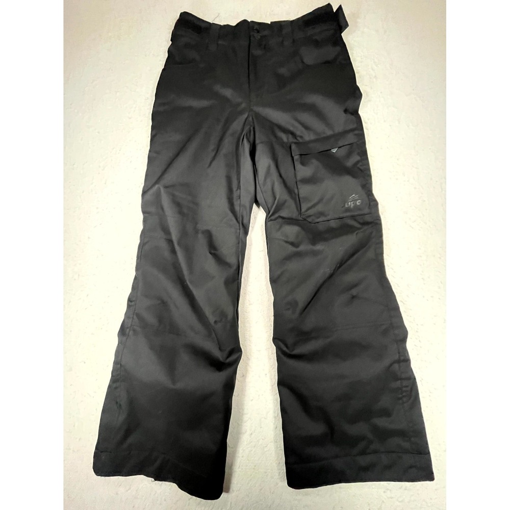 Jupa Sports Ski Pants Youth 12 Black Cargo Pocket Waterproof Winter Snowboard